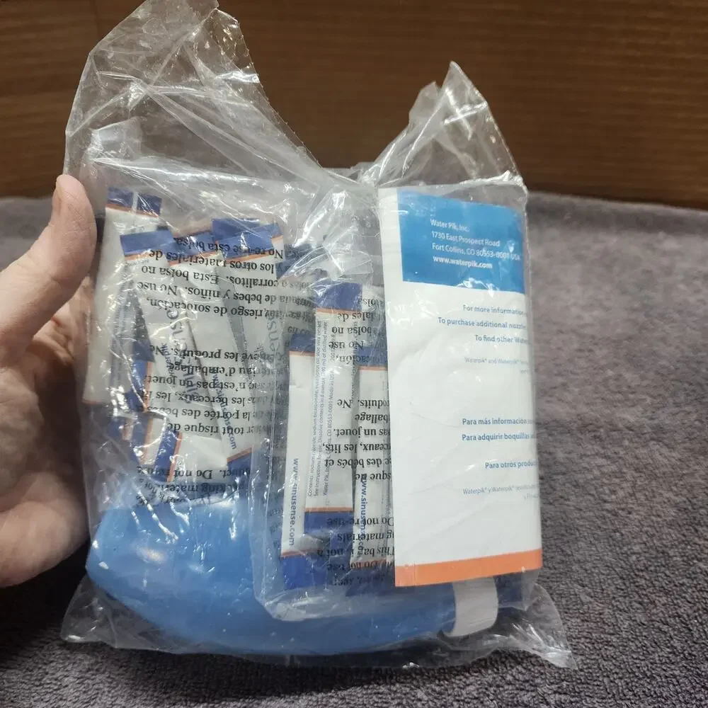 New Sinusense by Waterpik bottle and 60 packets b34